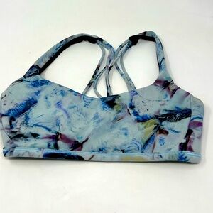 Lululemon marble blue and purple sports bra